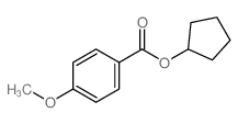 Benzoic acid,4-methoxy-, cyclopentyl ester结构式