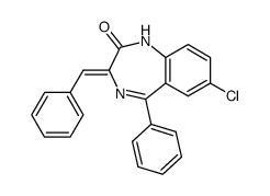 3-benzylidene-7-chloro-5-phenyl-1,3-dihydro-benzo[e][1,4]diazepin-2-one结构式