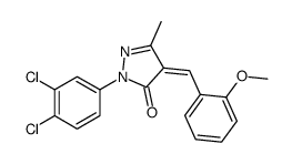 (4E)-2-(3,4-dichlorophenyl)-4-[(2-methoxyphenyl)methylidene]-5-methylpyrazol-3-one Structure