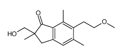 1H-Inden-1-one, 2,3-dihydro-2-(hydroxymethyl)-6-(2-methoxyethyl)-2,5,7-trimethyl-, (S)- picture