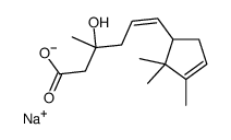 sodium,(E)-3-hydroxy-3-methyl-6-(2,2,3-trimethylcyclopent-3-en-1-yl)hex-5-enoate Structure