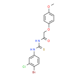 N-{[(4-bromo-3-chlorophenyl)amino]carbonothioyl}-2-(4-methoxyphenoxy)acetamide picture