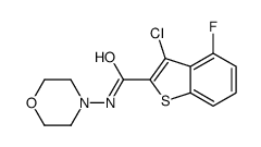 Benzo[b]thiophene-2-carboxamide, 3-chloro-4-fluoro-N-4-morpholinyl- (9CI) structure