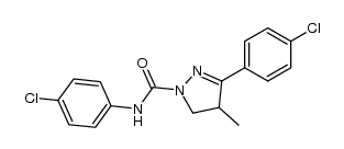 N,3-bis-(4-chlorophenyl)-4-methyl-4,5-dihydro-1H-pyrazole-1-carboxamide Structure