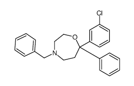 4-benzyl-7-(3-chlorophenyl)-7-phenyl-1,4-oxazepane结构式
