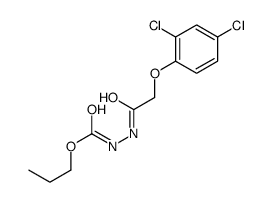 propyl N-[[2-(2,4-dichlorophenoxy)acetyl]amino]carbamate结构式
