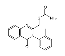 2-carbamoylsulfanylmethyl-3-o-tolyl-3H-quinazolin-4-one Structure