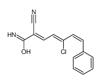 5-chloro-2-cyano-7-phenylhepta-2,4,6-trienamide结构式