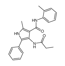 2-Methyl-5-phenyl-4-propionylamino-1H-pyrrole-3-carboxylic acid o-tolylamide结构式