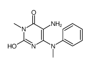 5-amino-3-methyl-6-(N-methylanilino)-1H-pyrimidine-2,4-dione Structure