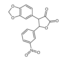 4-(1,3-benzodioxol-5-yl)-5-(3-nitrophenyl)oxolane-2,3-dione Structure