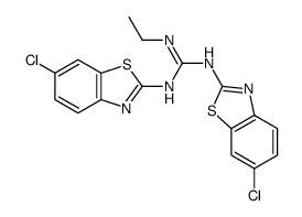 1,3-bis(6-chloro-1,3-benzothiazol-2-yl)-2-ethylguanidine Structure