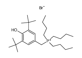 tributyl(3,5-di-tert-butyl-4-hydroxybenzyl)-phosphonium bromide结构式