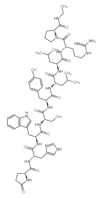 (Des-Gly10,D-Ser4,D-Leu6,Pro-NHEt9)-LHRH trifluoroacetate salt Structure