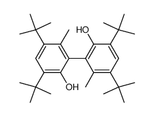 3,3',5,5'-tetra-tert-butyl-6,6'-dimethyl-[1,1'-biphenyl]-2,2'-diol结构式