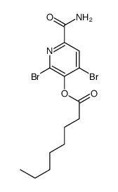 (2,4-dibromo-6-carbamoylpyridin-3-yl) octanoate结构式