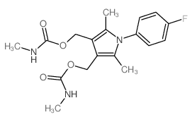 1H-Pyrrole-3,4-dimethanol,1-(4-fluorophenyl)-2,5-dimethyl-, bis(methylcarbamate) (ester) (9CI) Structure