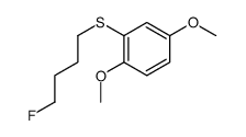 2-(4-fluorobutylsulfanyl)-1,4-dimethoxybenzene结构式