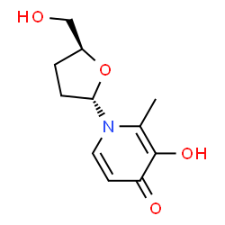 4(1H)-Pyridinone, 3-hydroxy-2-methyl-1-[(2S,5S)-tetrahydro-5-(hydroxymethyl)-2-furanyl]- (9CI) Structure