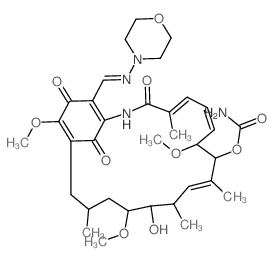 19-Formylgeldanamycin N-morpholinoimine structure