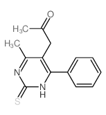 2-Propanone,1-(1,2-dihydro-4-methyl-6-phenyl-2-thioxo-5-pyrimidinyl)-结构式
