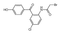 2-Bromo-N-[4-chloro-2-(4-hydroxybenzoyl)phenyl]acetamide結構式