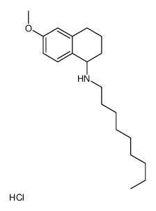 (6-methoxy-1,2,3,4-tetrahydronaphthalen-1-yl)-nonylazanium,chloride Structure