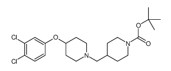 4-{[4-(3,4-二氯苯氧基)哌啶-1-基]甲基}哌啶-1-羧酸叔丁酯结构式