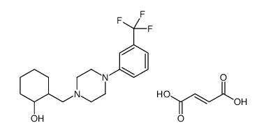 (E)-but-2-enedioic acid,2-[[4-[3-(trifluoromethyl)phenyl]piperazin-1-yl]methyl]cyclohexan-1-ol结构式