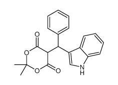 5-[1H-indol-3-yl(phenyl)methyl]-2,2-dimethyl-1,3-dioxane-4,6-dione结构式