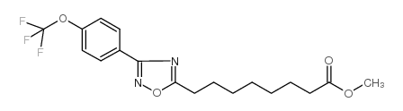 methyl 8-[3-[4-(trifluoromethoxy)phenyl]-1,2,4-oxadiazol-5-yl]octanoate structure