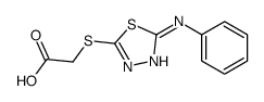 2-[(5-anilino-1,3,4-thiadiazol-2-yl)sulfanyl]acetic acid结构式