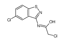 2-Chloro-N-(5-chloro-1,2-benzisothiazol-3-yl)acetamide structure