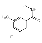 Pyridinium,3-(hydrazinylcarbonyl)-1-methyl-, iodide (1:1) structure