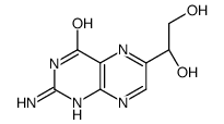 2-amino-6-[(1S)-1,2-dihydroxyethyl]-1H-pteridin-4-one结构式