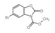 3(2H)-Benzoxazolecarboxylicacid, 5-bromo-2-oxo-, methyl ester结构式