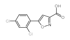 5-(2,4-dichloro-phenyl)-isoxazole-3-carboxylic acid structure