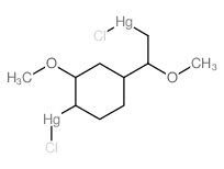 chloro-[2-[4-(chloromercurio)-3-methoxycyclohexyl]-2-methoxyethyl]mercury Structure