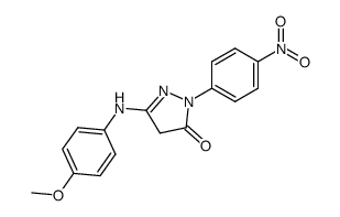5-(4-methoxy-anilino)-2-(4-nitro-phenyl)-1,2-dihydro-pyrazol-3-one结构式