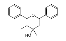 3,4-dimethyl-2,6-diphenyloxan-4-ol Structure