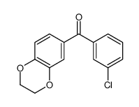 3-CHLORO-3',4'-(ETHYLENEDIOXY)BENZOPHENONE structure