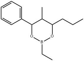 2-Ethyl-5-methyl-6-phenyl-4-propyl-1,3,2-dioxaborinane结构式
