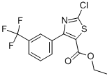 2-chloro-4-[3-(trifluoromethyl)phenyl]-5-thiazolecarboxylic acid ethyl ester Structure