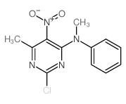 2-chloro-N,6-dimethyl-5-nitro-N-phenyl-pyrimidin-4-amine Structure