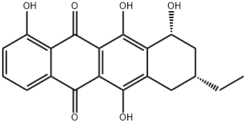 (8R)-8-Ethyl-7,8,9,10-tetrahydro-1,6,10β,11-tetrahydroxy-5,12-naphthacenedione Structure