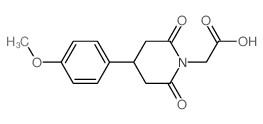 2-[4-(4-methoxyphenyl)-2,6-dioxo-1-piperidyl]acetic acid结构式
