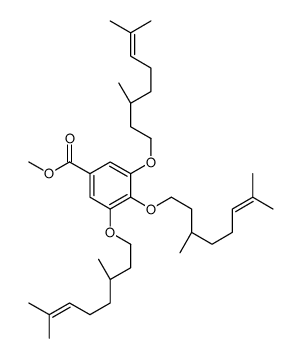 methyl 3,4,5-tris[(3S)-3,7-dimethyloct-6-enoxy]benzoate Structure