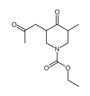 ethyl 5-methyl-4-oxo-3-(2-oxopropyl)piperidine-1-carboxylate Structure