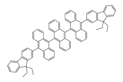 9,10-bis[10-(9,9-diethylfluoren-2-yl)anthracen-9-yl]anthracene结构式
