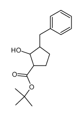 tert-butyl 2-hydroxy-3-benzylcyclopentane-1-carboxylate结构式